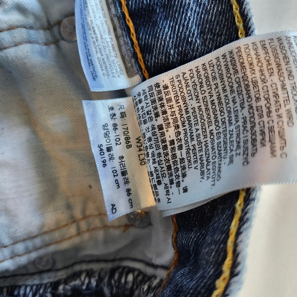 Levis 550 Relaxed Fit Tapered Leg Jeans Mens 34x30 Medium Wash Blue Zip Fly - Picture 6 of 8